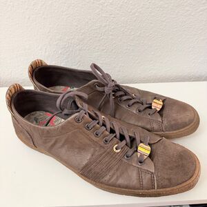 Paul Smith West Brown Leather Sneakers Men’s US 9 UK 8 Lace Up Casual Shoes Rabb